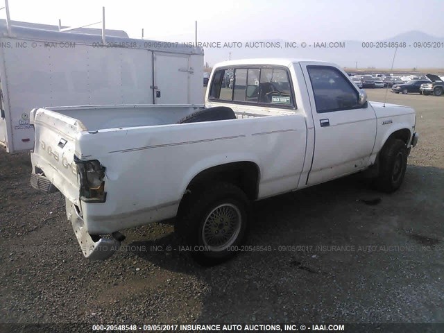 1B7GR14X2JS676814 - 1988 DODGE DAKOTA WHITE photo 4