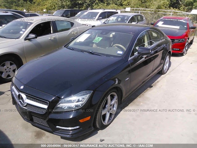 WDDLJ9BB8CA052784 - 2012 MERCEDES-BENZ CLS 550 4MATIC BLACK photo 2