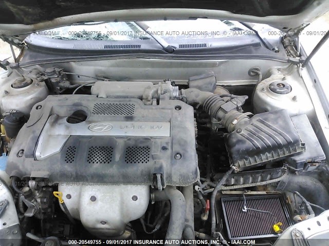 KMHHM65D25U164626 - 2005 HYUNDAI TIBURON SILVER photo 10