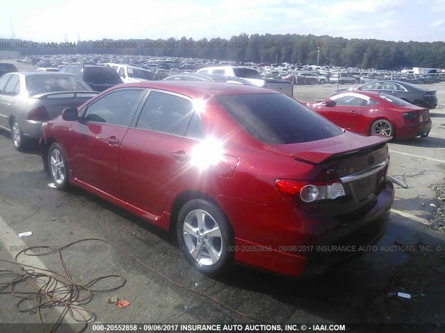2T1BU4EE1BC731831 - 2011 TOYOTA COROLLA S/LE RED photo 3