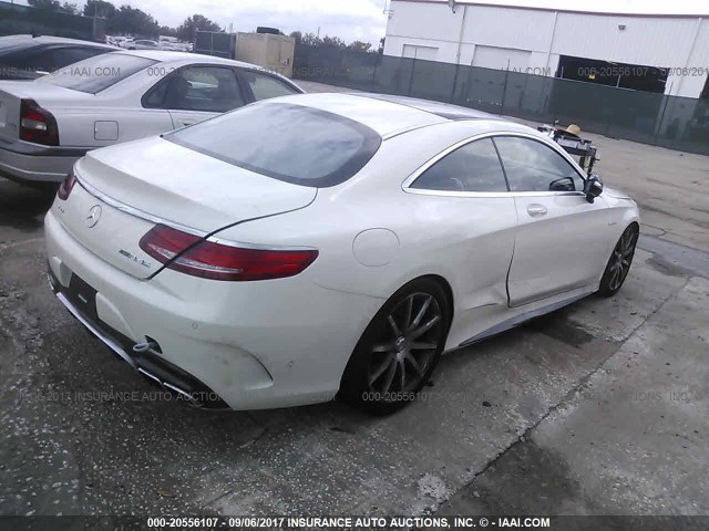 WDDXJ7JB2GA012133 - 2016 MERCEDES-BENZ S 63 AMG WHITE photo 4