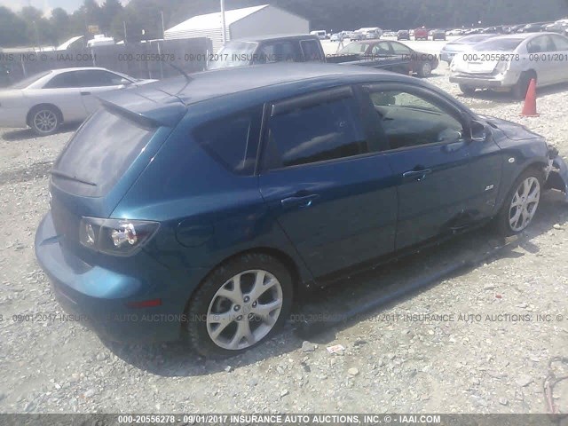 JM1BK343X81844061 - 2008 MAZDA 3 HATCHBACK BLUE photo 4