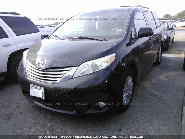 5TDYK3DCXBS008688 - 2011 TOYOTA SIENNA XLE/LIMITED BLACK photo 2