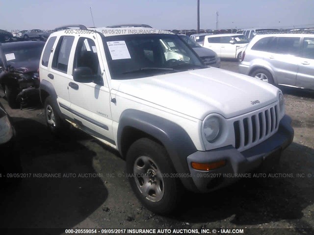 1J4GL48K64W248981 - 2004 JEEP LIBERTY SPORT WHITE photo 1