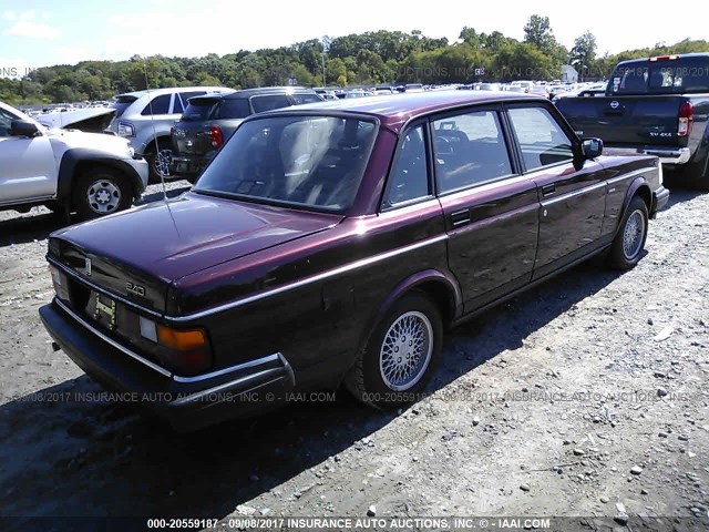 YV1AS880XP1489992 - 1993 VOLVO 240 MAROON photo 4