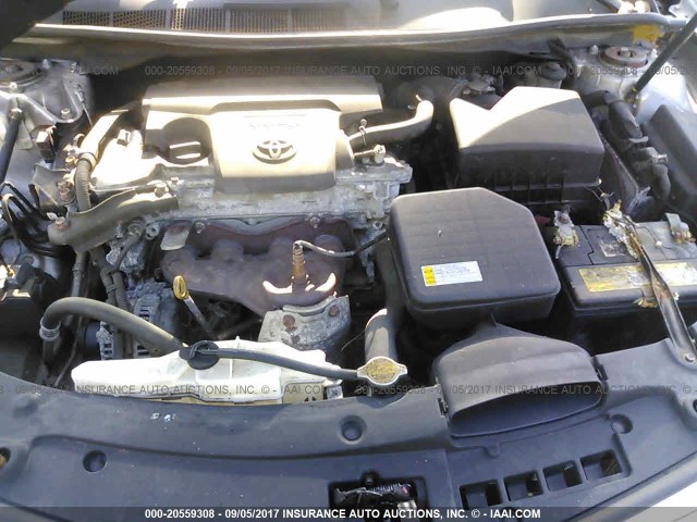 4T4BF1FK0CR205807 - 2012 TOYOTA CAMRY SE/LE/XLE 银色 照片 10