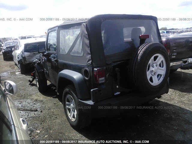 1C4AJWAG9DL676998 - 2013 JEEP WRANGLER SPORT BLACK photo 3