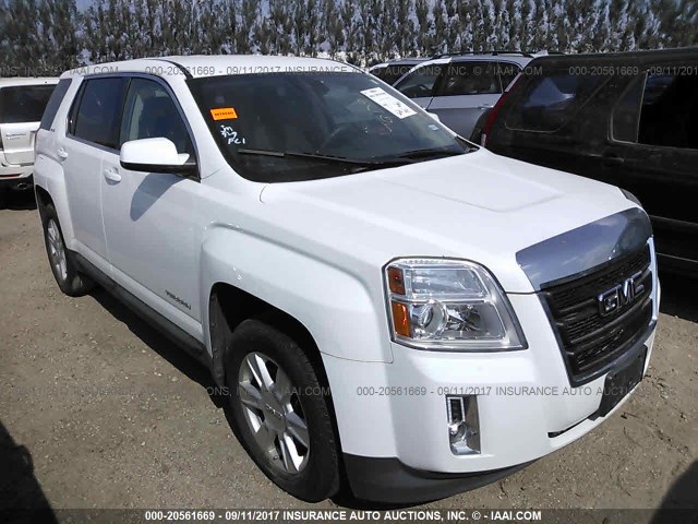 2GKALMEK6D6125809 - 2013 GMC TERRAIN SLE WHITE photo 1