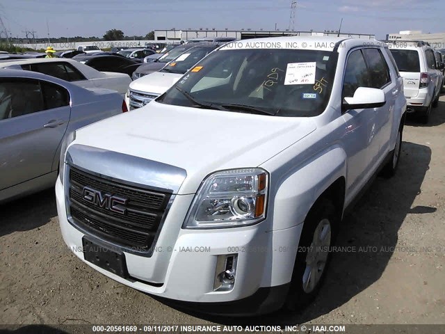 2GKALMEK6D6125809 - 2013 GMC TERRAIN SLE WHITE photo 2