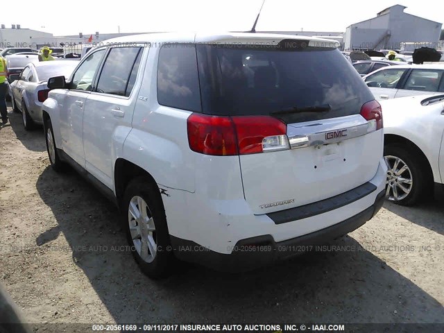 2GKALMEK6D6125809 - 2013 GMC TERRAIN SLE WHITE photo 3