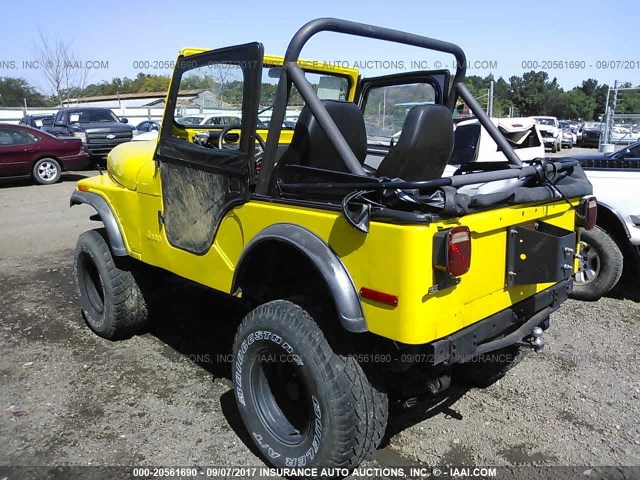 J9F83AC102040 - 1979 JEEP CJ-5 YELLOW photo 3