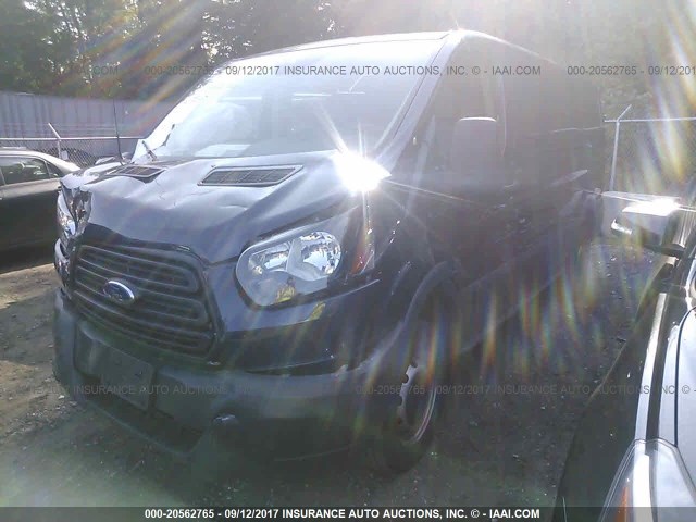 1FTNR1YM0FKB03814 - 2015 FORD TRANSIT T-250 BLUE photo 2