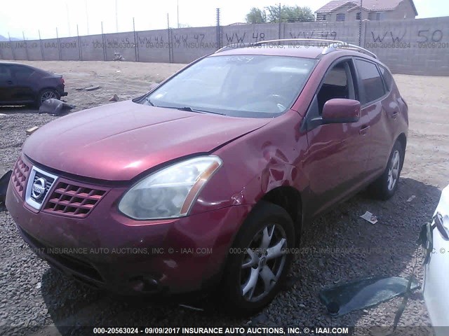 JN8AS58V58W138299 - 2008 NISSAN ROGUE S/SL MAROON photo 2