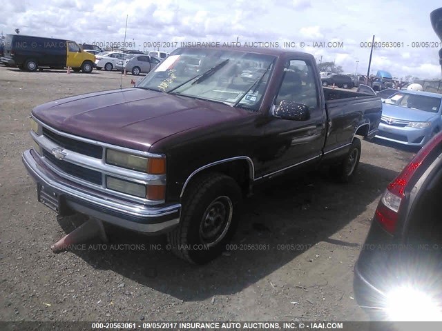 1GCGC24R4YR201000 - 2000 CHEVROLET GMT-400 C2500 BURGUNDY photo 2