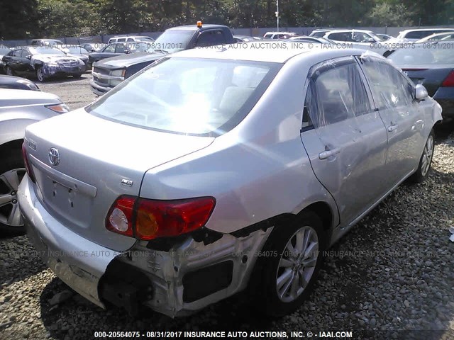 JTDBL40E499022028 - 2009 TOYOTA COROLLA LE/XLE SILVER photo 4