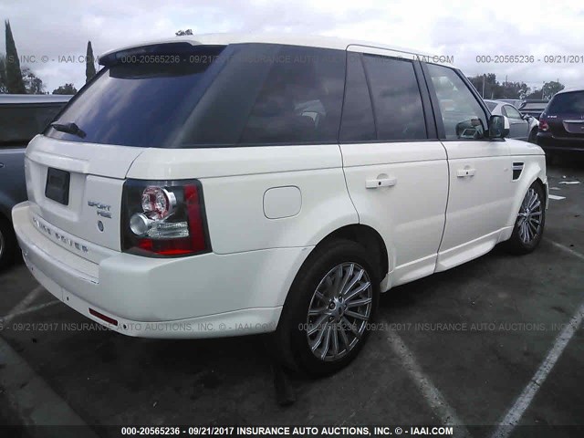 SALSF2D42AA235004 - 2010 LAND ROVER RANGE ROVER SPORT HSE WHITE photo 4