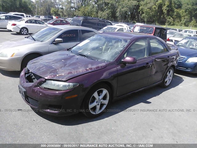 1YVHP80C275M45192 - 2007 MAZDA 6 I BURGUNDY photo 2