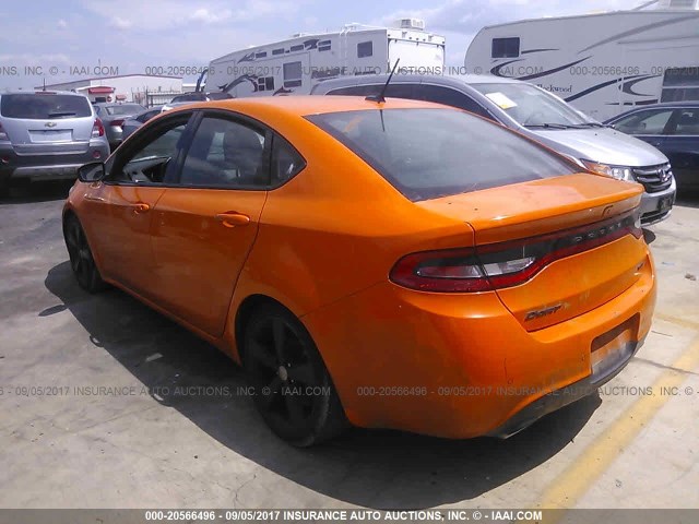 1C3CDFCB0DD340849 - 2013 DODGE DART LIMITED/R/T ORANGE photo 3