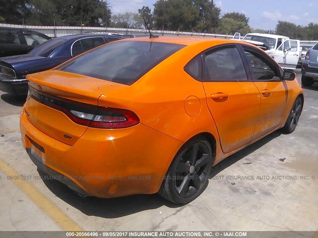 1C3CDFCB0DD340849 - 2013 DODGE DART LIMITED/R/T ORANGE photo 4