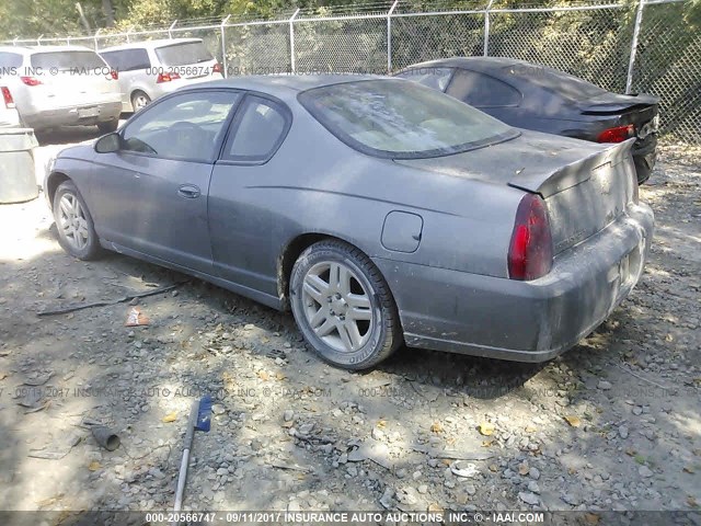 2G1WK15K879297631 - 2007 CHEVROLET MONTE CARLO LT GRAY photo 3