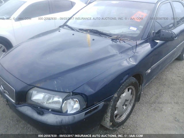 YV1TS94D411205352 - 2001 VOLVO S80 BLUE photo 6