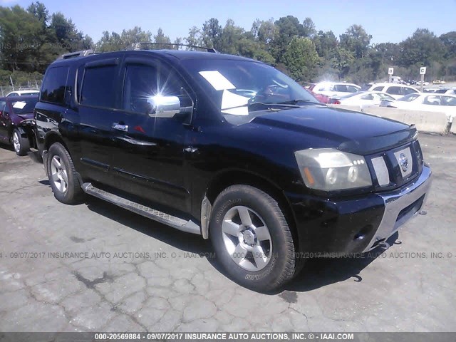 5N1AA08B44N702737 - 2004 NISSAN ARMADA SE/LE BLACK photo 1