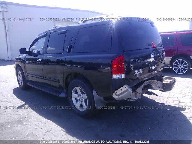 5N1AA08B44N702737 - 2004 NISSAN ARMADA SE/LE BLACK photo 3