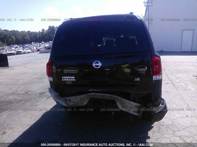 5N1AA08B44N702737 - 2004 NISSAN ARMADA SE/LE BLACK photo 6