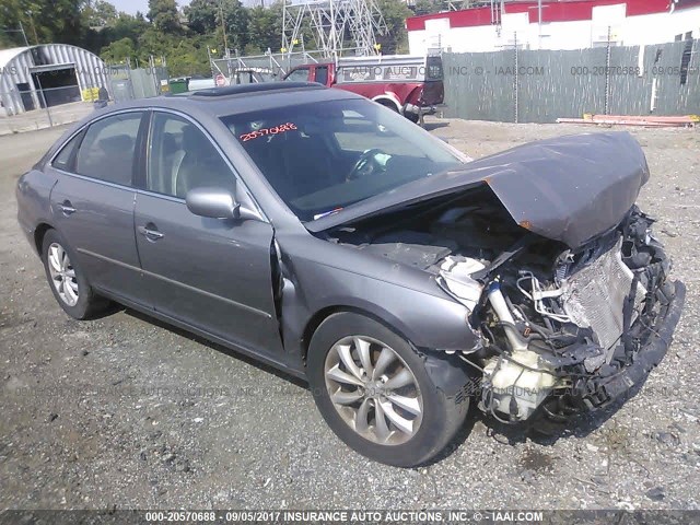 KMHFC46F26A117307 - 2006 HYUNDAI AZERA SE/LIMITED GRAY photo 1