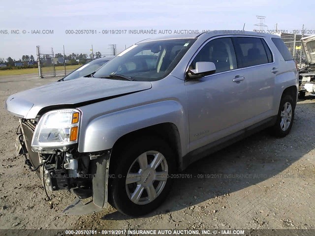 2GKALMEKXE6111980 - 2014 GMC TERRAIN SLE GRAY photo 2