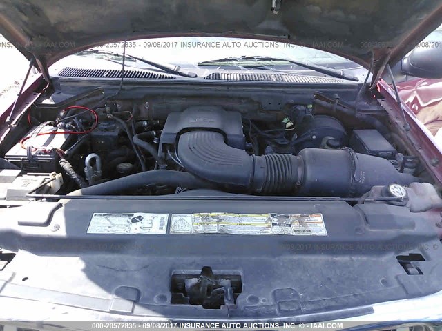 1FMRU15W41LB24699 - 2001 FORD EXPEDITION XLT წითელი ფოტო 10