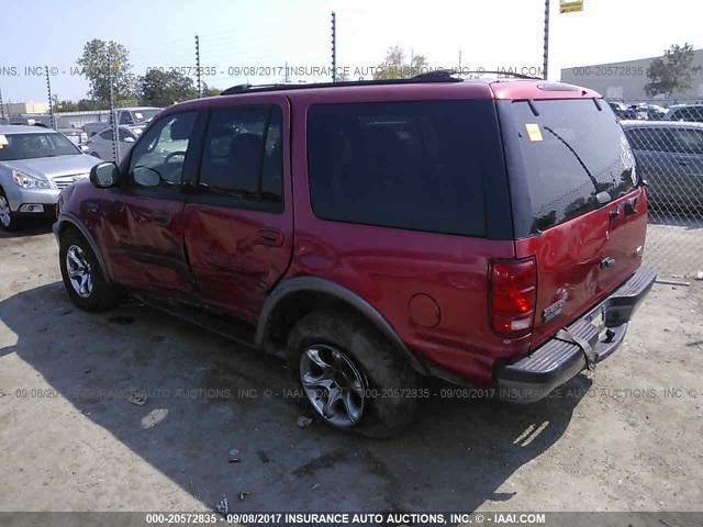 1FMRU15W41LB24699 - 2001 FORD EXPEDITION XLT RED photo 3