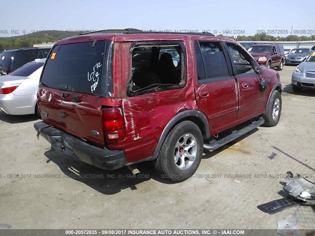 1FMRU15W41LB24699 - 2001 FORD EXPEDITION XLT RED photo 4