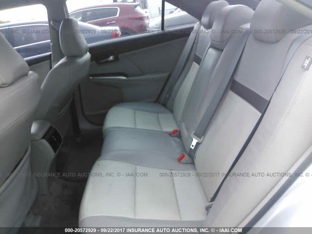 4T1BF1FK7CU500123 - 2012 TOYOTA CAMRY SE/LE/XLE SILVER photo 8