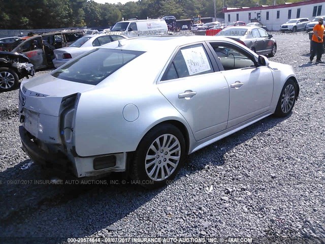 1G6DS5EV6A0111475 - 2010 CADILLAC CTS PREMIUM COLLECTION SILVER photo 4