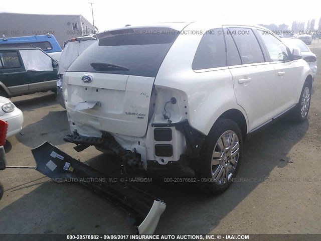 2FMDK49C38BA21429 - 2008 FORD EDGE LIMITED WHITE photo 4