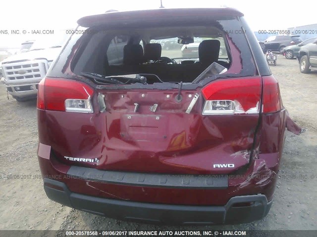 2GKFLWEK0F6342308 - 2015 GMC TERRAIN SLE RED photo 6