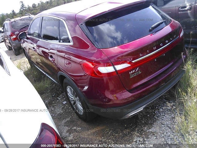 2LMPJ6KR3HBL20093 - 2017 LINCOLN MKX SELECT RED photo 3