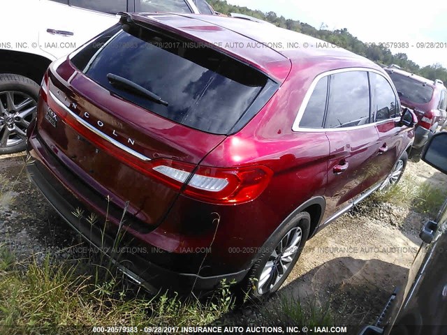 2LMPJ6KR3HBL20093 - 2017 LINCOLN MKX SELECT RED photo 4