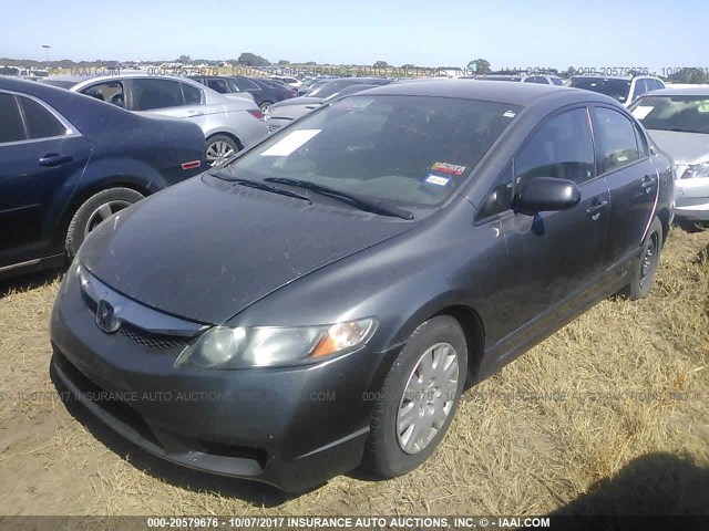 2HGFA1F30AH564776 - 2010 HONDA CIVIC VP GRAY photo 2