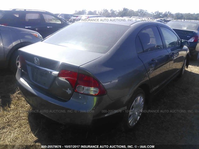 2HGFA1F30AH564776 - 2010 HONDA CIVIC VP GRAY photo 4