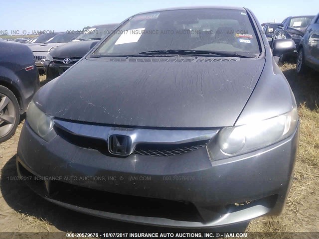 2HGFA1F30AH564776 - 2010 HONDA CIVIC VP GRAY photo 6