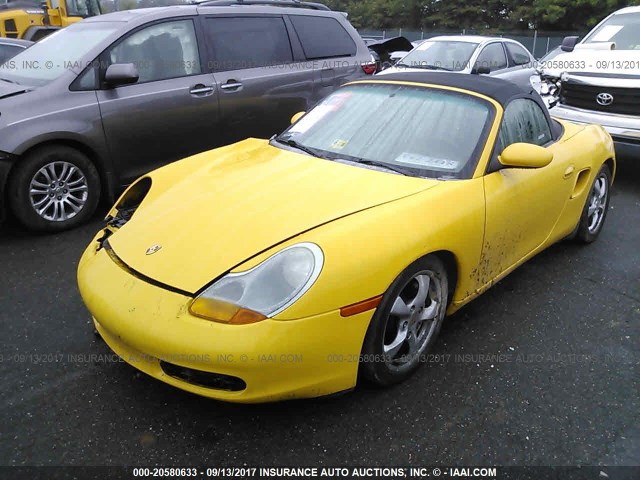 WP0CA29881U624802 - 2001 PORSCHE BOXSTER YELLOW photo 2