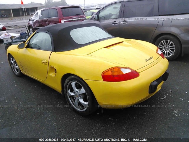 WP0CA29881U624802 - 2001 PORSCHE BOXSTER YELLOW photo 3