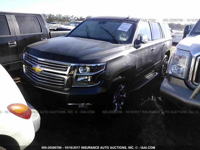 1GNSCCKCXFR143722 - 2015 CHEVROLET TAHOE C1500 LTZ GRAY photo 2