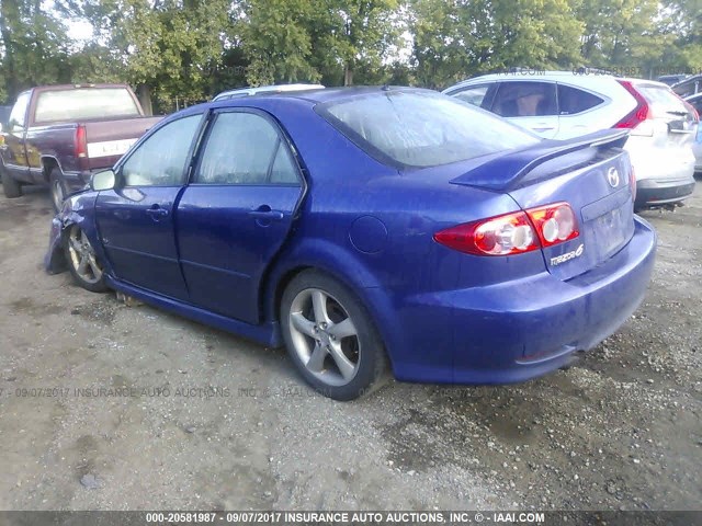 1YVHP80D655M04215 - 2005 MAZDA 6 S BLUE photo 3