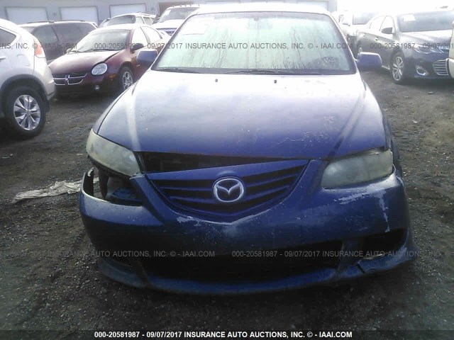 1YVHP80D655M04215 - 2005 MAZDA 6 S BLUE photo 6