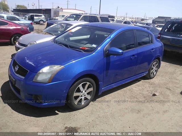 3N1AB6AP9CL666376 - 2012 NISSAN SENTRA 2.0/2.0S/SR/2.0SL BLUE photo 2