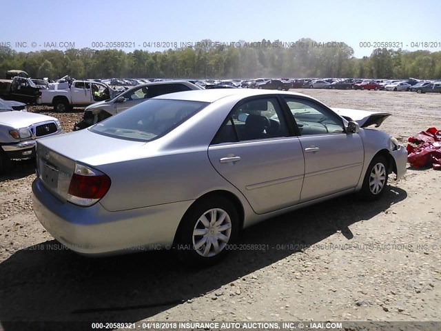 4T1BE32K35U424245 - 2005 TOYOTA CAMRY LE/XLE/SE SILVER photo 4