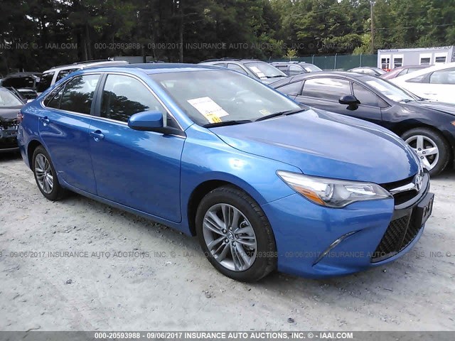 4T1BF1FK6HU650926 - 2017 TOYOTA CAMRY LE/XLE/SE/XSE BLUE photo 1